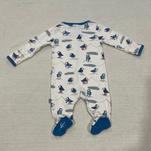 Magnetic Me Stud Puffin Organic Cotton Footie Size 0-3M - Picture 2 of 3